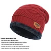 Mens Womens Winter Beanie Hat Scarf Set Warm Knit Hat Thick Fleece Lined Winter Cap by Inlyline