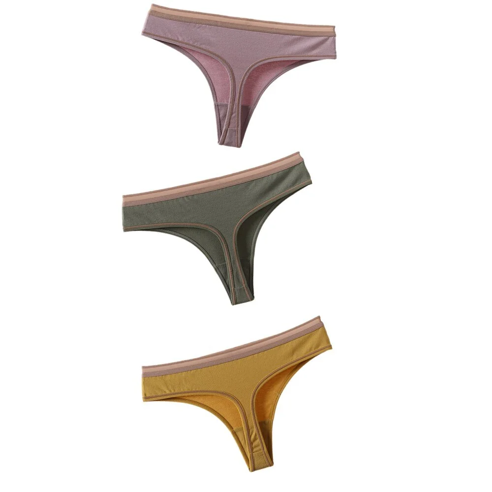 Sexy Cotton Women Thongs Panties Fashion Soft Solid Bow Seamless G-String For Women Underwear Female Lingerie Briefs Underpants