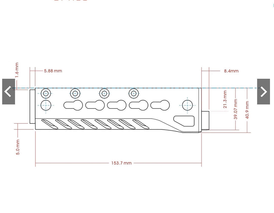 ohhunt ® 6.5″ Inch Ak Ak-47 Ak47 Mlok M-lok KetMod 2 Piece Aluminum Handguard Rail Drop-in Style Top Picatinny Rail