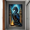 Dragon In The Castle-11CT Stamped Cross Stitch 40*65cm/15.75*25.59in(Big Size)