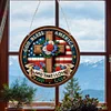 Diamond Painting Flag Independence Day Suncatcher Pendant For Window Door Garden Decor