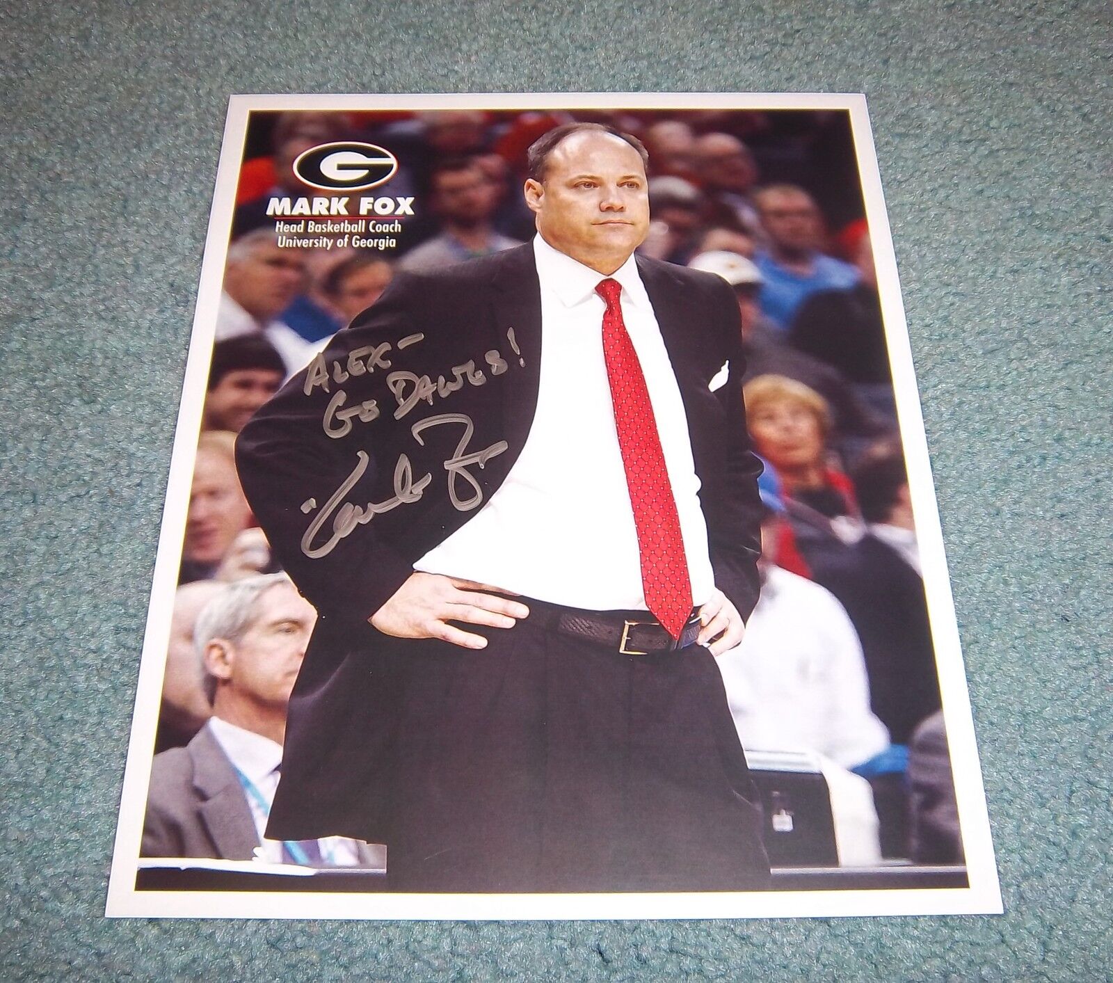 Georgia Coach Mark Fox Signed Autographed 8x10 Photo Poster painting Bulldogs B