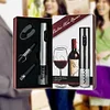 4 in 1-Set f&uuml;r Wein. elektrischer &Ouml;ffner. Vakuumstopfen. Bel&uuml;fter  und Folienschneider.