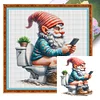 (Multi-Style) Goblin Goes To Toilet-11CT Stamped Cross Stitch 40*40cm