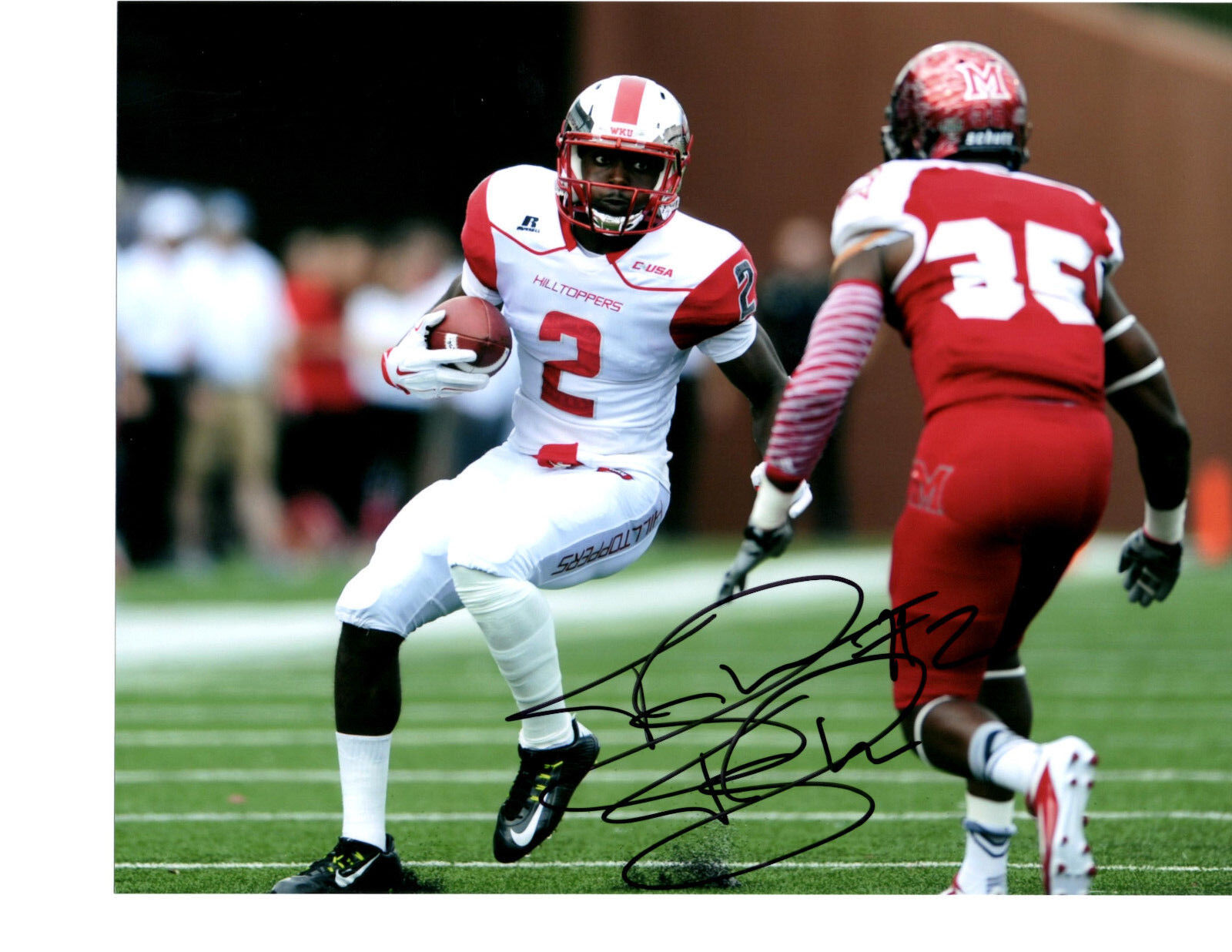 Taywan Taylor Western Kentucky signed autographed 8x10 football Photo Poster painting b