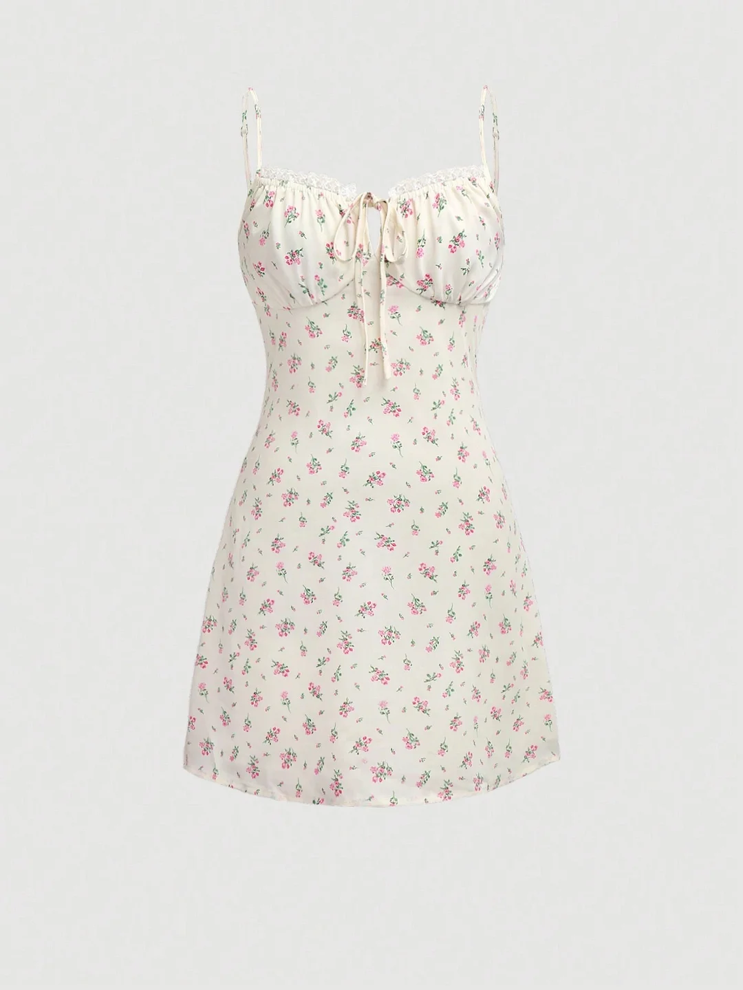 Ladies floral summer traf pastoral girl fairy wind sexy casual commuter flower mini dress