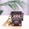 Creative slot fruit machine pendant lottery machine key chain that can be played