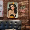 Pin up girl - Panneaux en &eacute;tain m&eacute;tallique(20*30cm/30*40cm)