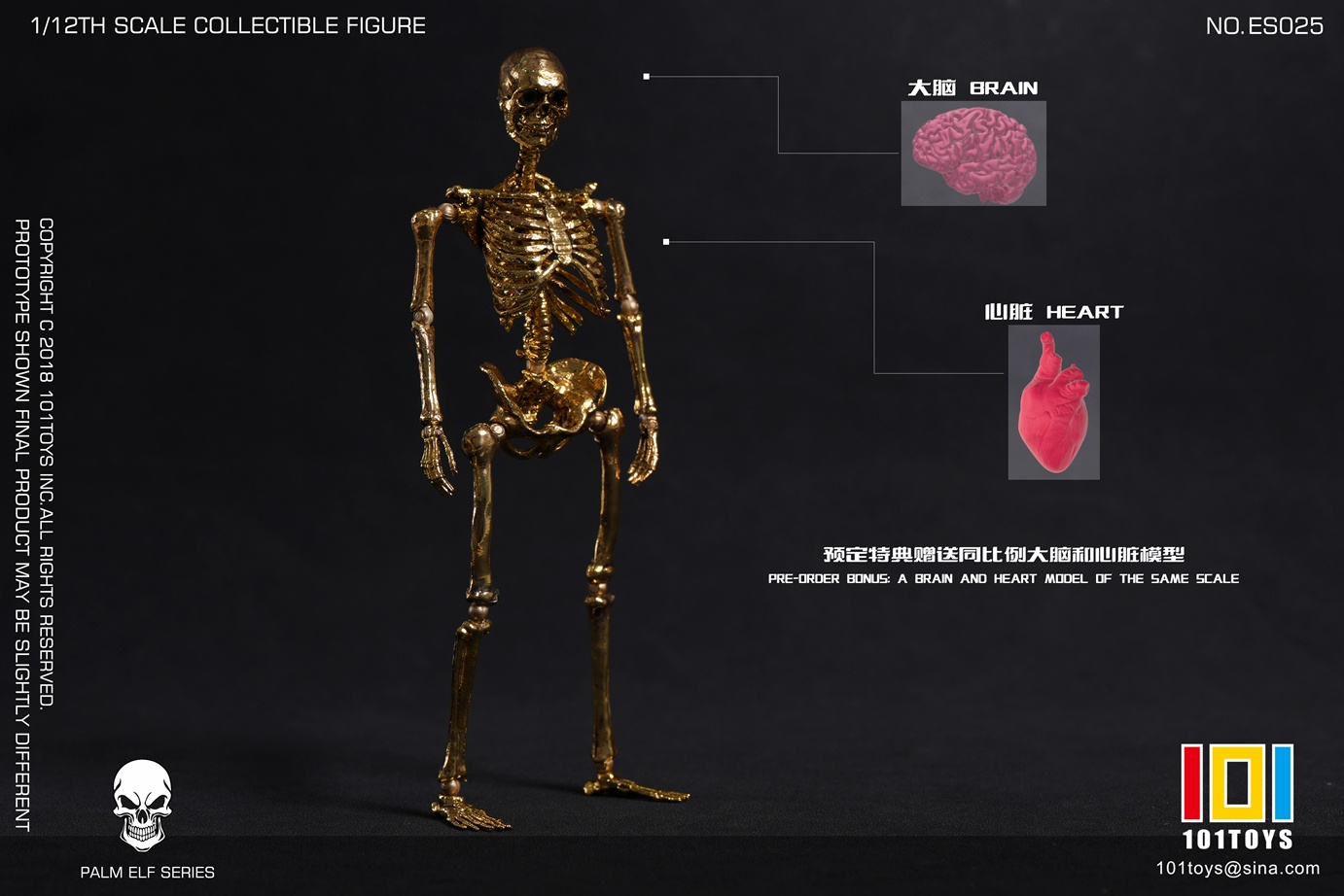  101TOYS 1/12 PALM ELF SERIES SKELETON FRAME BOBY NO.ES025 & NO.ES026 Collectible Figure-