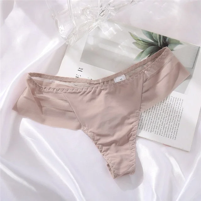 M-XL Perspective G-String Sexy Thongs Women Panties Seamless Low Waist Hollow Out Female Underpants Girls Intimates Lingerie