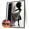 Art danseuse fille-pleine peinture ronde diamant-30 * 40cm