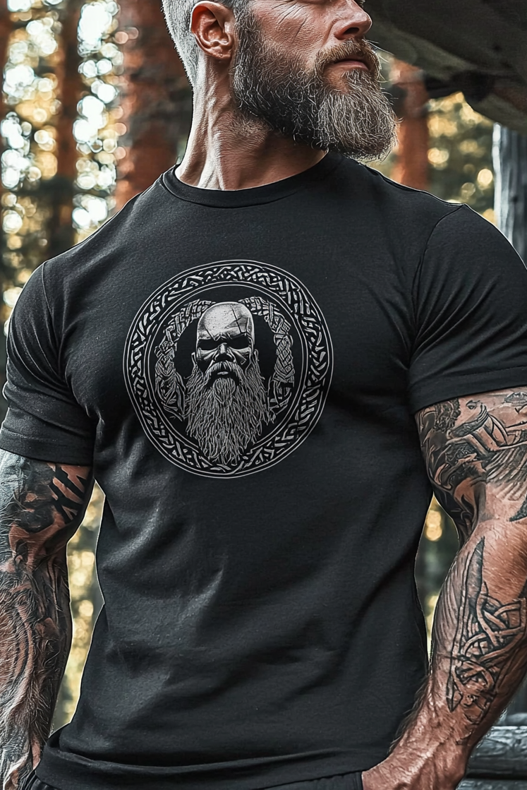 Nordic Viking Warrior Totem Digital Printed T-shirt / Rvogue / Rvogue