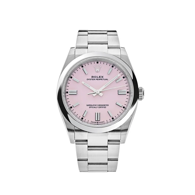 Rolex Oyster Perpetual 126000 Stainless Steel Candy Pink Dial (2024)