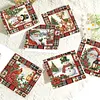 6pcs Plaid Vintage DIY Diamond Painting Cards Art 15x15cm for Adults