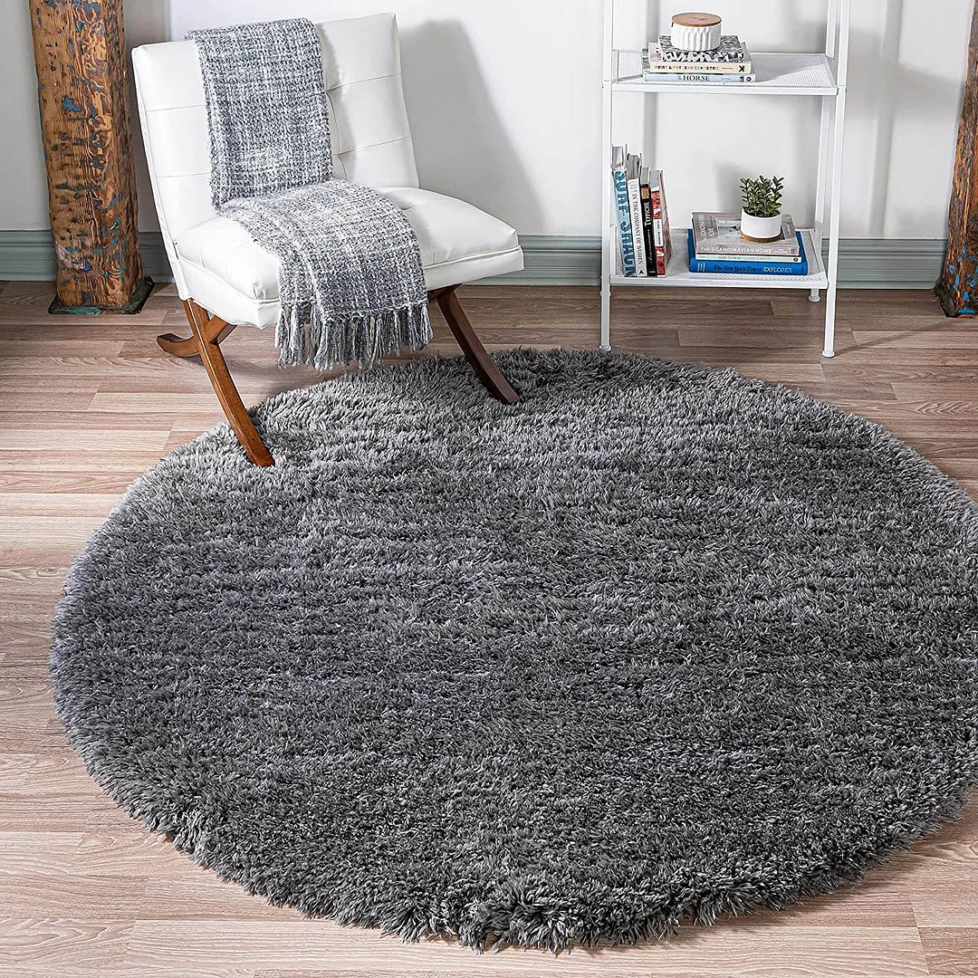 Fluffy Round Rug ,Machine Washable Carpet 