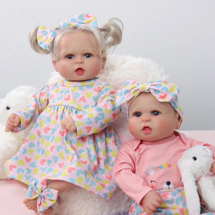Babeside Bailyn 20'' Realistic Reborn Baby Girl Doll Blue Eyes Twins