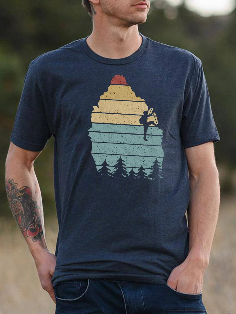 Mountaineering Printed Men's T-Shirt in  mildstyles