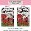 DIY Diamong Painting Double Sided Drills Garden Flags Outdoor Decor Holiday Garden Decorations Kit(Welcome Porch)