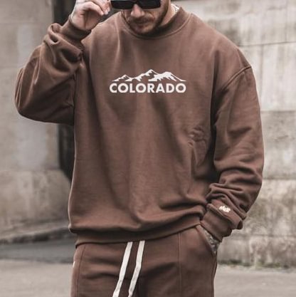 Oversized "COLOLADO" Casual Men's Sweatshirt