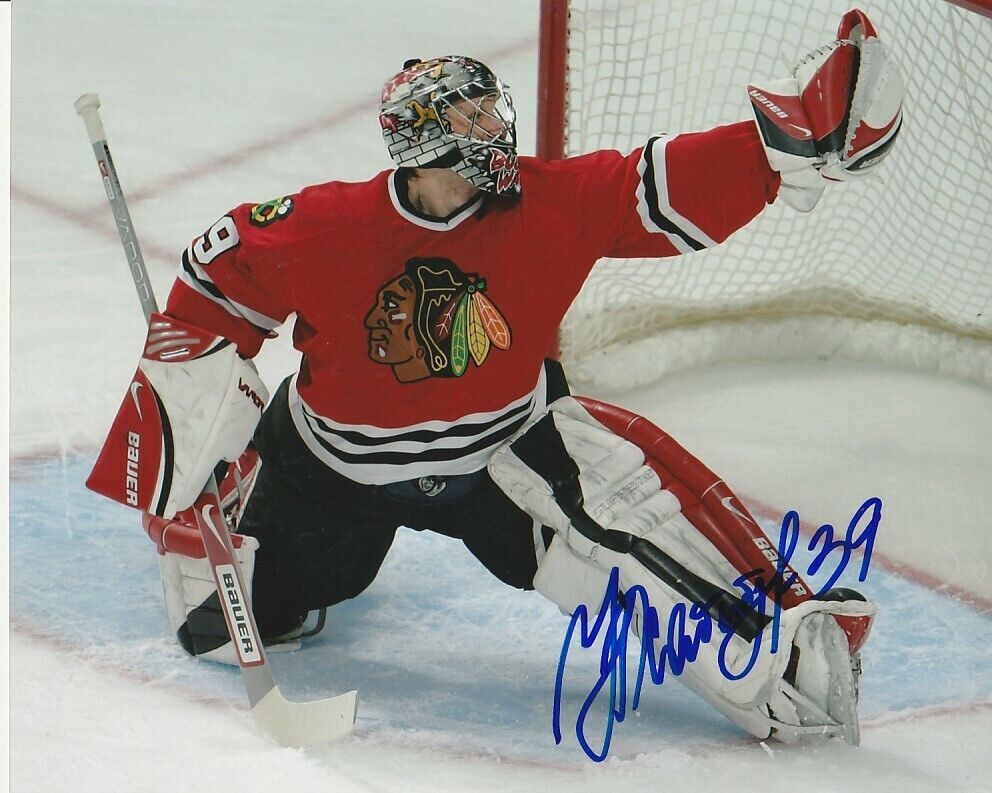 NIKOLAI KHABIBULIN SIGNED CHICAGO BLACKHAWKS GOALIE 8x10 Photo Poster painting #1 NIK Autograph