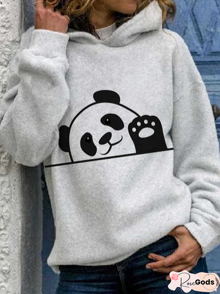 Long Sleeve Cotton-Blend Hoodie Sweatshirts