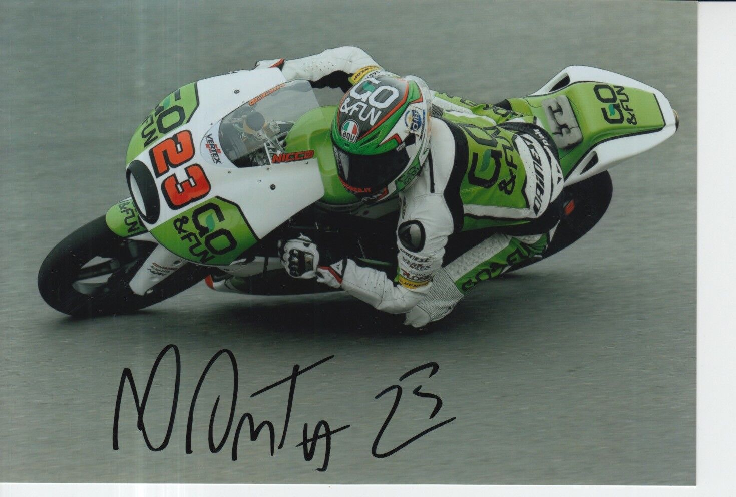 Niccolo Antonelli Hand Signed 7x5 Photo Poster painting GO&FUN Gresini Moto3 MotoGP 3.