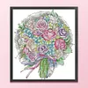 uk.everydayedeals (Limited Stock)Cross Stitch - 14ct Stamped - Fleur de rose violette (33*36cm)