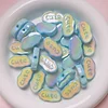 100PCS Cute Letter Flashing UV Plated Colorful Acrylic Beads