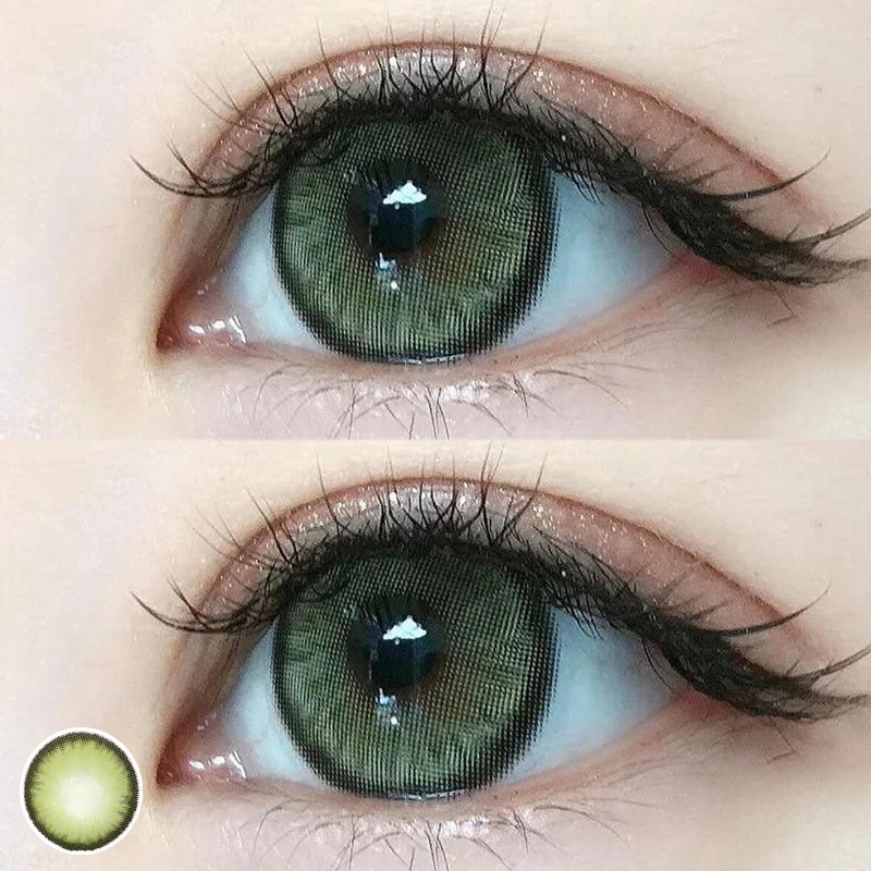 Dawn Green Colored Contact Lens For Fashion Young Girls 14.5mm
