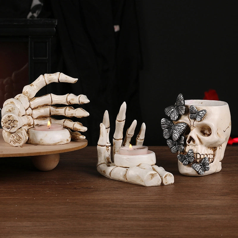 Butterfly Skull Plastic Learning Halloween Funny Pen Holder