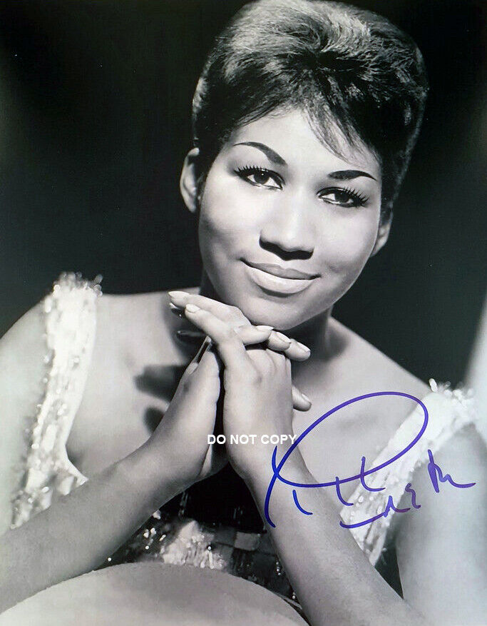 Aretha Franklin - Autographed Signed 8 x10 Photo Poster painting (Respect) Reprint