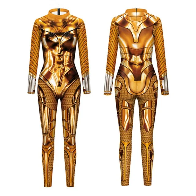 Princess 1984 Diana Wonder Woman Costume Halloween Cosplay Bodysuit-elleschic