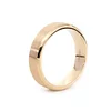 14K Yellow Gold Classic Flat Matte Brushed Men's Wedding Band