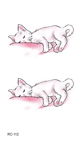 52 Kinds Watercolor Animals Fake Tattoos Temporary Cat Flamingo Wolf Whale Fox Butterfly Waterproof Tatto Stickers Small Size