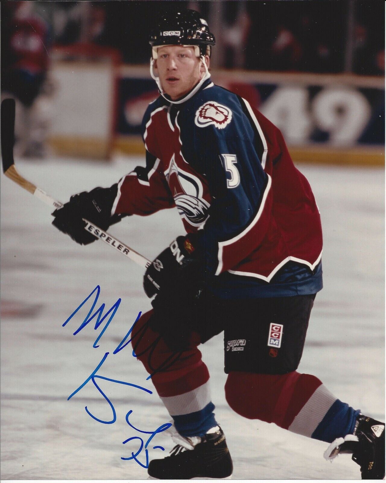 8x10 Autographed Mike Keane Colorado Avalanche S039