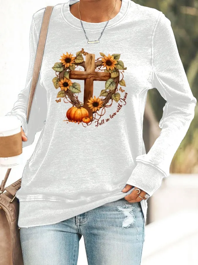 Women'S Autumn Season Print Sweatshirt 