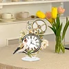 Acrylic Special Shape Flower Bird Diamond Painting Clock Ornaments Kit