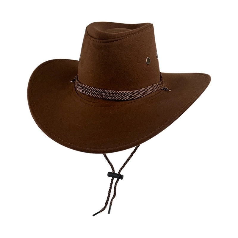 Unisex Retro Solid Color Cowboy Hat