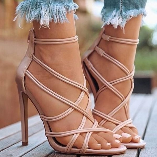 2020 Spring Fashion Women High Heel Boots Sexy Thin Heel Shoes EU35-43 - Life is Beautiful for You - SheChoic