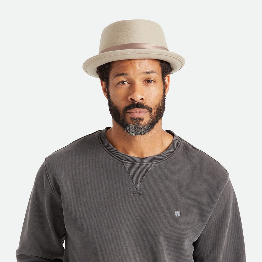 Brixton Hats Stout Wool Felt Pork Pie Hat - Beige