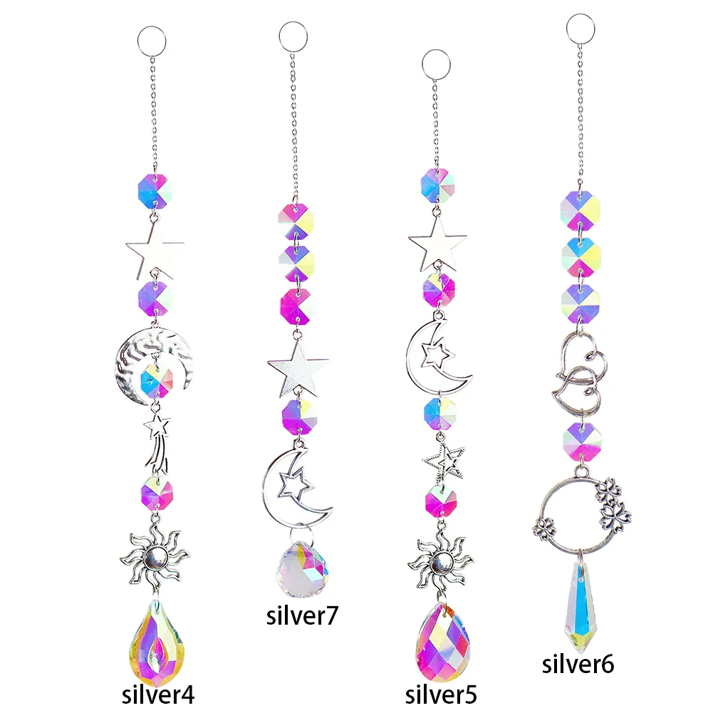 Crystal Wind Chime Ornament Garden Window Hanging Light Catching Pendant