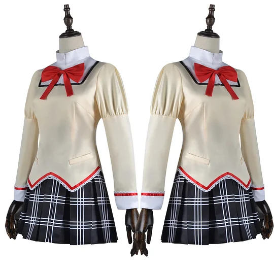 [Wetrose] In Stock Tomoe Mami Sakura Kyouko Miki Sayaka Cosplay Costume Mahoushoujo Magic Girl Dress Anime School Uniform Madoka