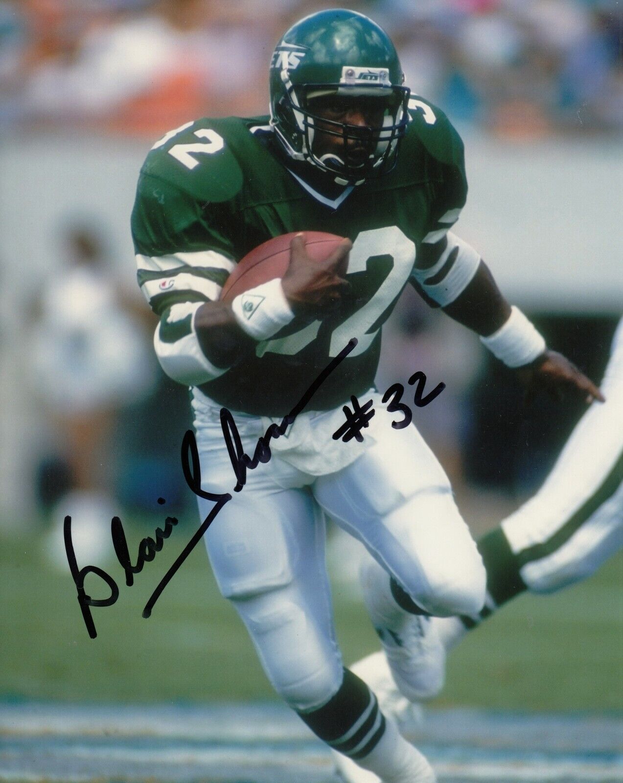 Blair Thomas #0 8x10 Signed w/ COA New York Jets 031019