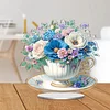 Flowers DIY Acrylic Desktop Diamond Art Kit Single-Sided for Home Decor