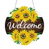 DIY Diamond Dots Art Double Sided Effect  Cool Home Garden Decoration (Sunflower Welcome)