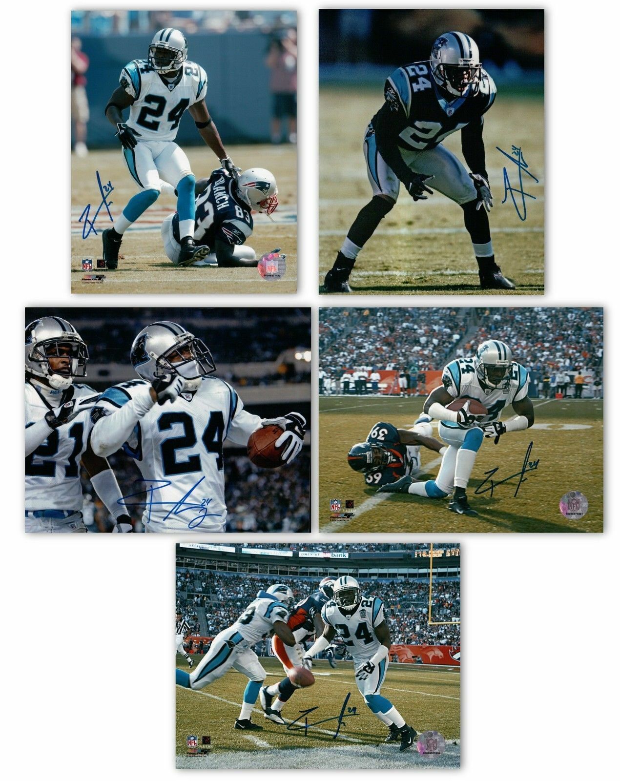 Ricky Manning Jr. Signed 8X10 Photo Poster painting Autograph Panthers Auto w/COA - 5 Different