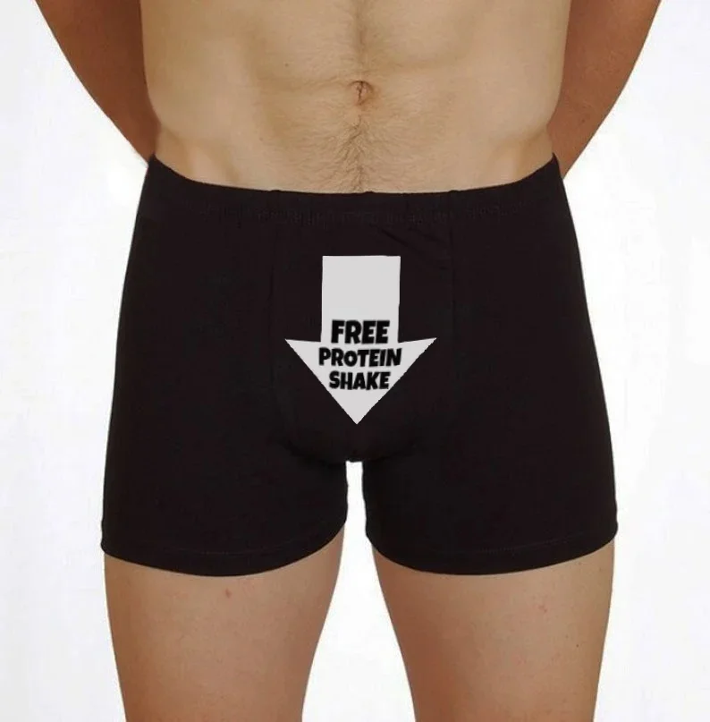 Free Protein Shake Printed Men's Underwear -  