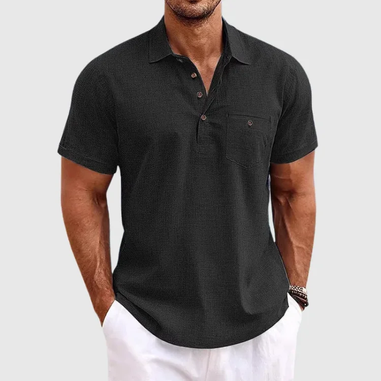 Summery men's short-sleeved shirt
