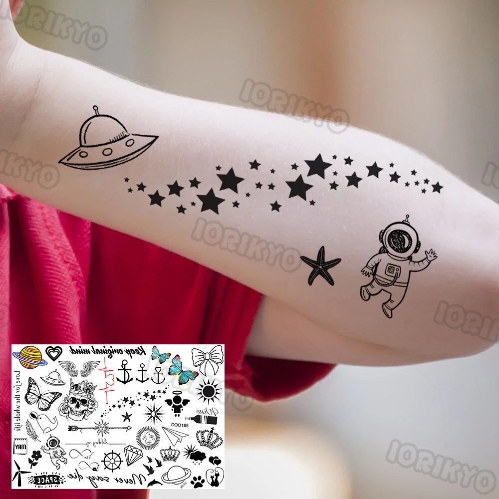 Death Skull Pirate Temporary Tattoo For Children Kids Face Men Boys Women Tattoos Sticker Fake Funny Tatoo Anchor Captain