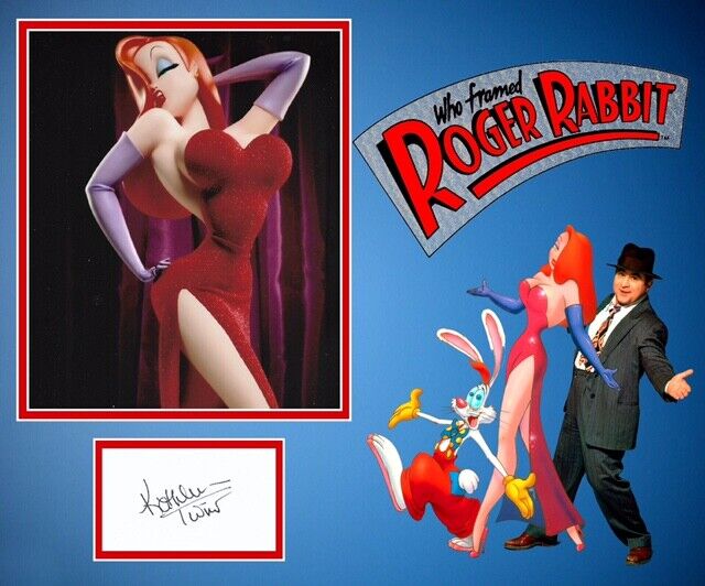 KATHLEEN TURNER SIGNED ROGER RABBIT Photo Poster painting MOUNT UACC REG 242